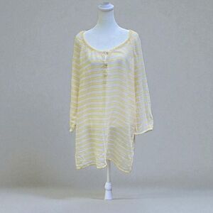 J. Crew Yellow Stripe Swim/Tunic Size Medium